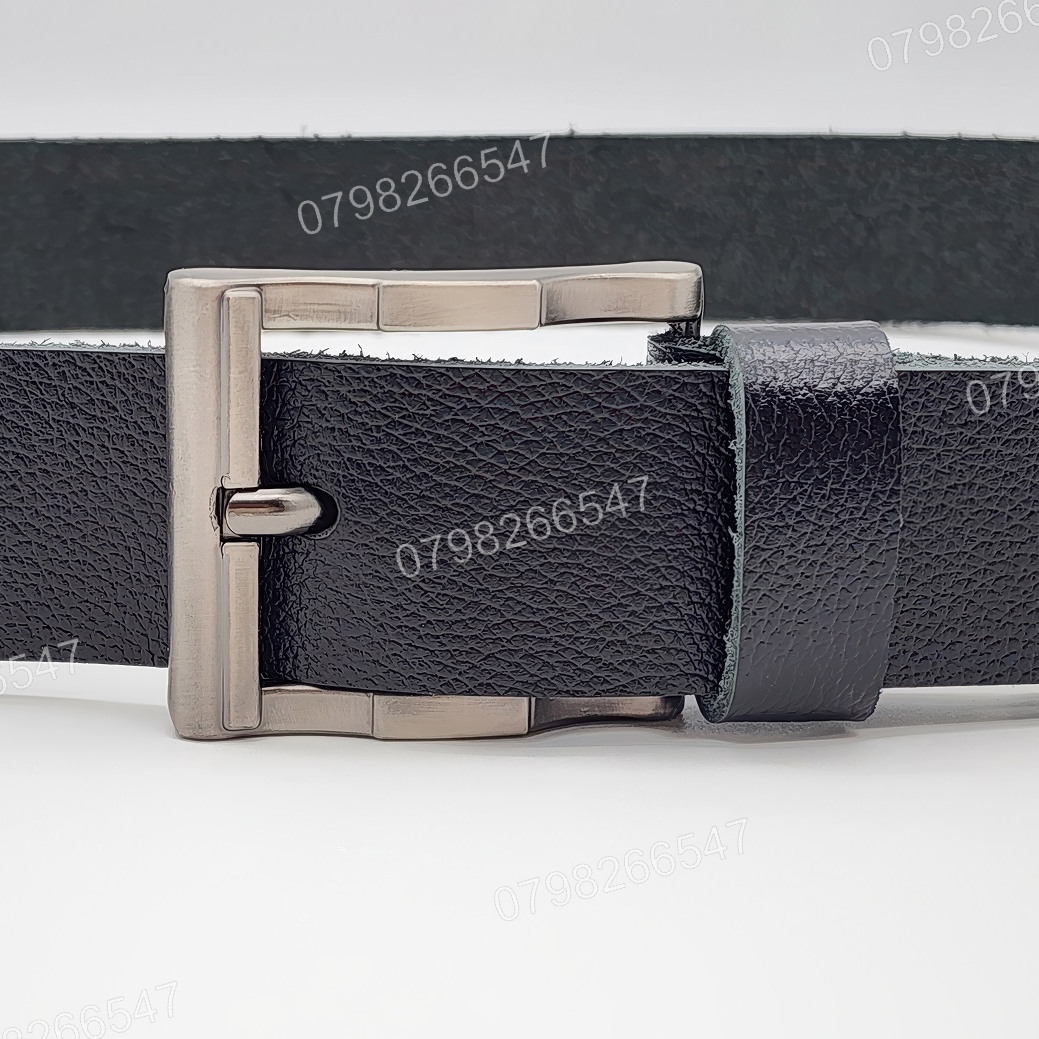 Dây lưng nam da bò hạt DHM-614 | Đầu nịt khoá kim xám tro 3 khúc thời trang | Bảo hành 12 tháng - Ảnh 4