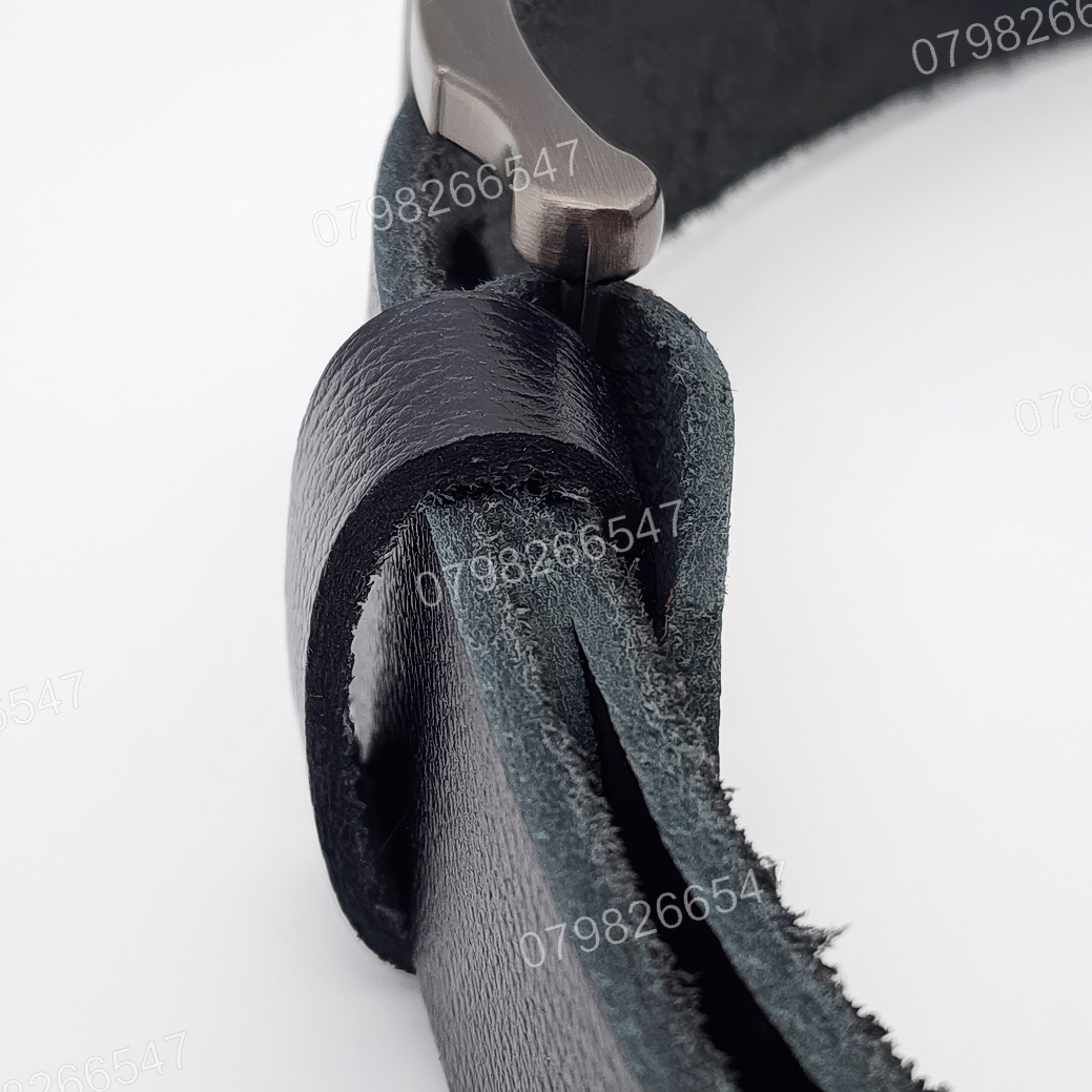 Dây lưng nam da bò hạt DHM-614 | Đầu nịt khoá kim xám tro 3 khúc thời trang | Bảo hành 12 tháng - Ảnh 9