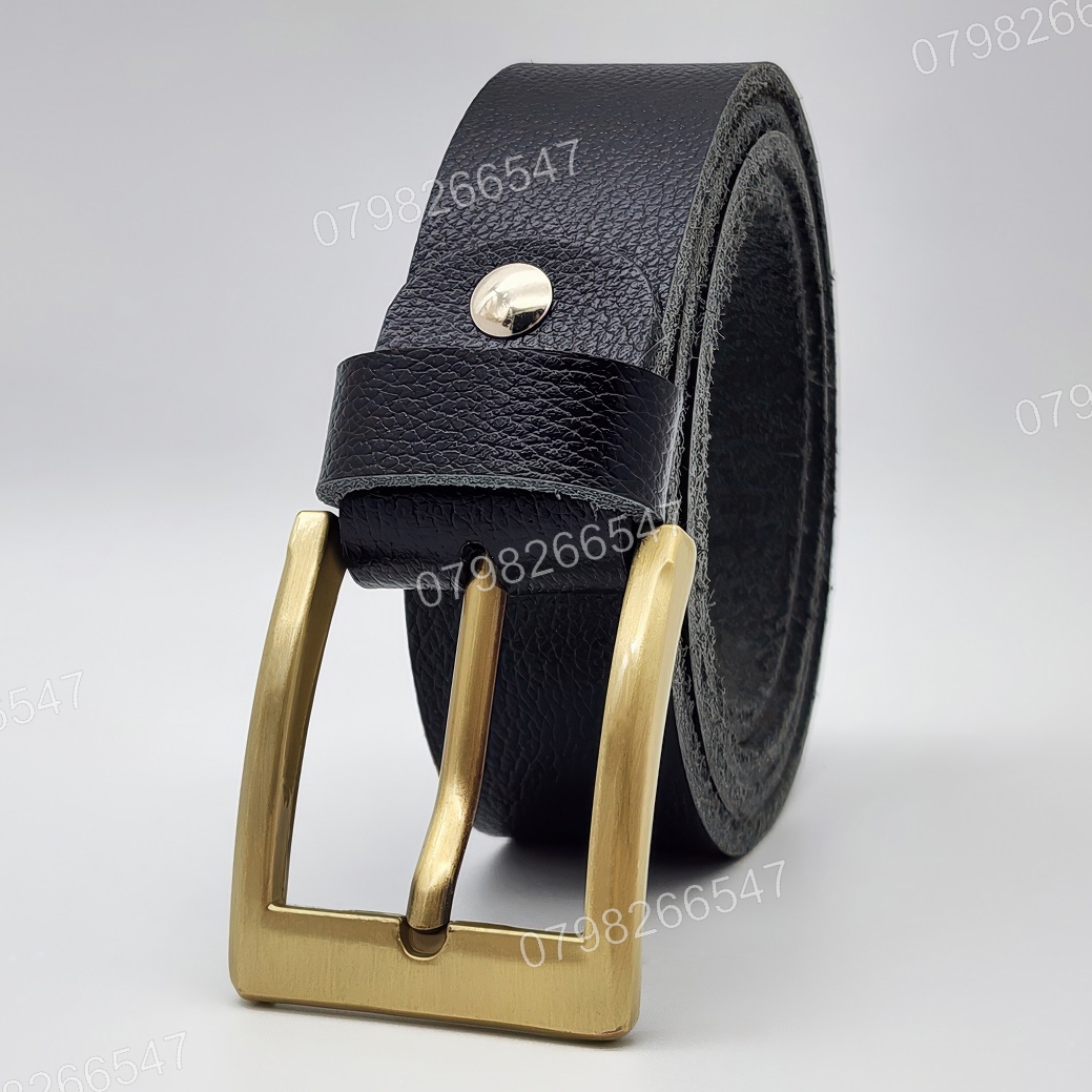 Thắt lưng nam da bò hạt DHM-615 | Mặt dây khoá kim mạ đồng vuông đơn giản | Bảo hành 12 tháng - Ảnh 3