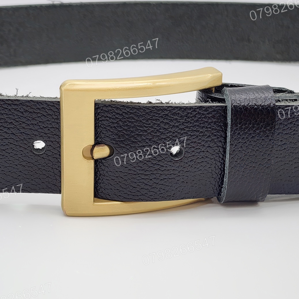 Thắt lưng nam da bò hạt DHM-615 | Mặt dây khoá kim mạ đồng vuông đơn giản | Bảo hành 12 tháng - Ảnh 4