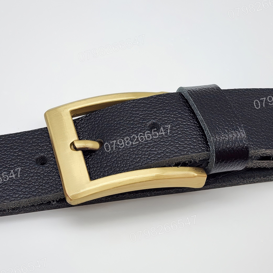 Thắt lưng nam da bò hạt DHM-615 | Mặt dây khoá kim mạ đồng vuông đơn giản | Bảo hành 12 tháng - Ảnh 5