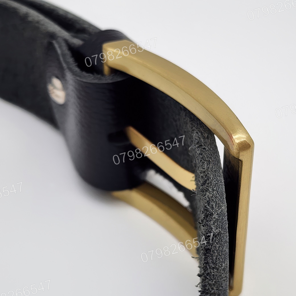 Thắt lưng nam da bò hạt DHM-615 | Mặt dây khoá kim mạ đồng vuông đơn giản | Bảo hành 12 tháng - Ảnh 7