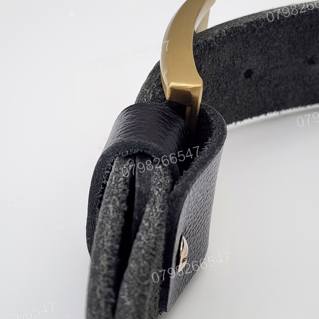 Thắt lưng nam da bò hạt DHM-615 | Mặt dây khoá kim mạ đồng vuông đơn giản | Bảo hành 12 tháng - Ảnh 9