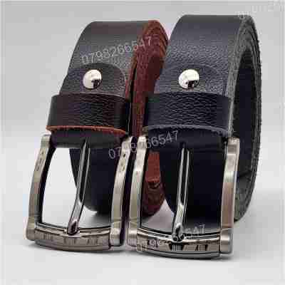 Dây nịt da bò hạt DHM-617 | Đầu khoá kim laze kiểu bo tròn ấn tượng | Bảo hành 12 tháng