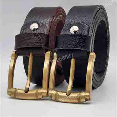 Thắt lưng nam da bò hạt DHM-619 | Khoá kim mạ đồng sang trọng | Bảo hành 12 tháng