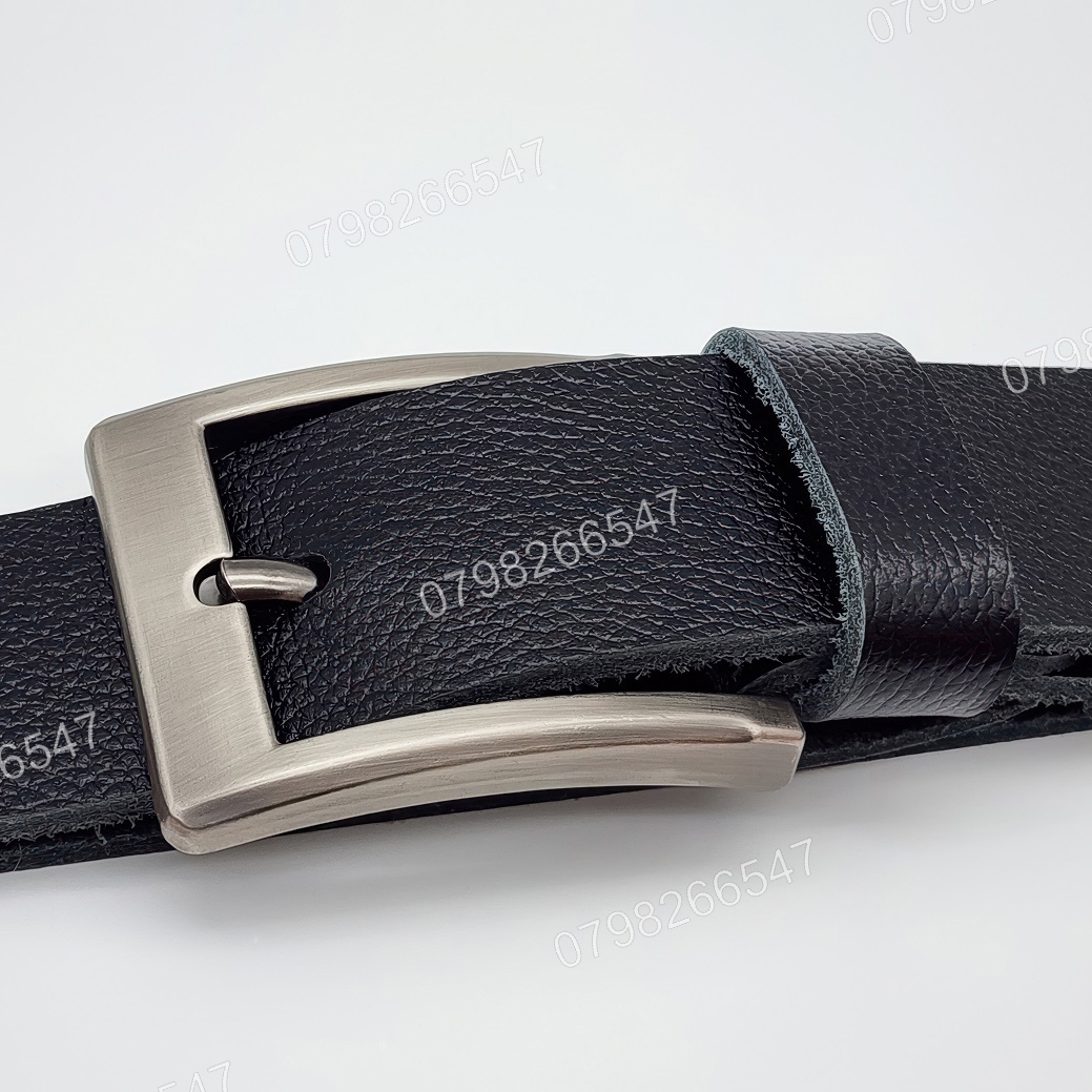 Dây nịt da bò hạt DHM-622 | Mặt khoá kim xám tro vuông đơn giản | Bảo hành 12 tháng - Ảnh 5