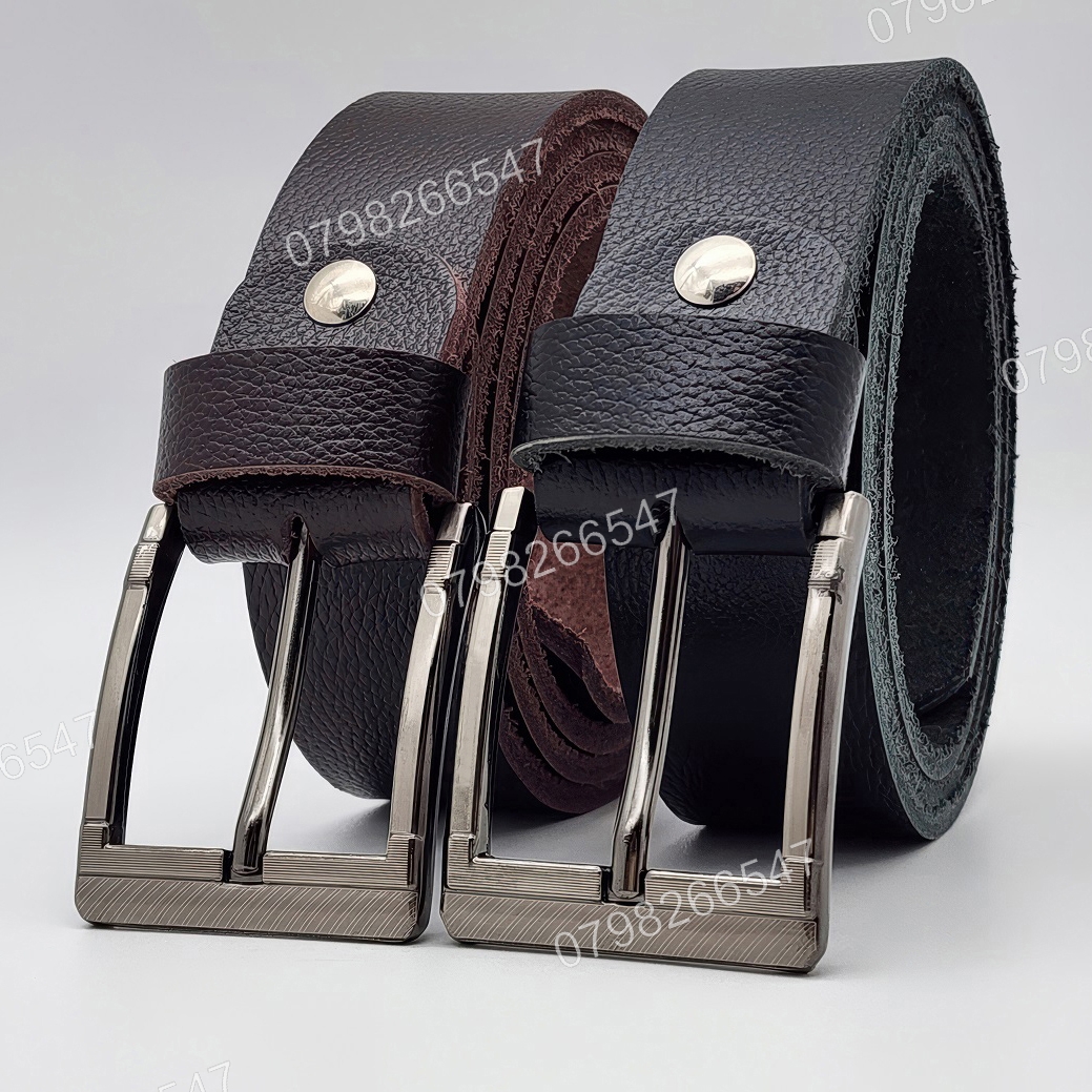 Thắt lưng nam da bò hạt DHM-623 | Đầu khoá kim laze vuông thời trang | Bảo hành 12 tháng