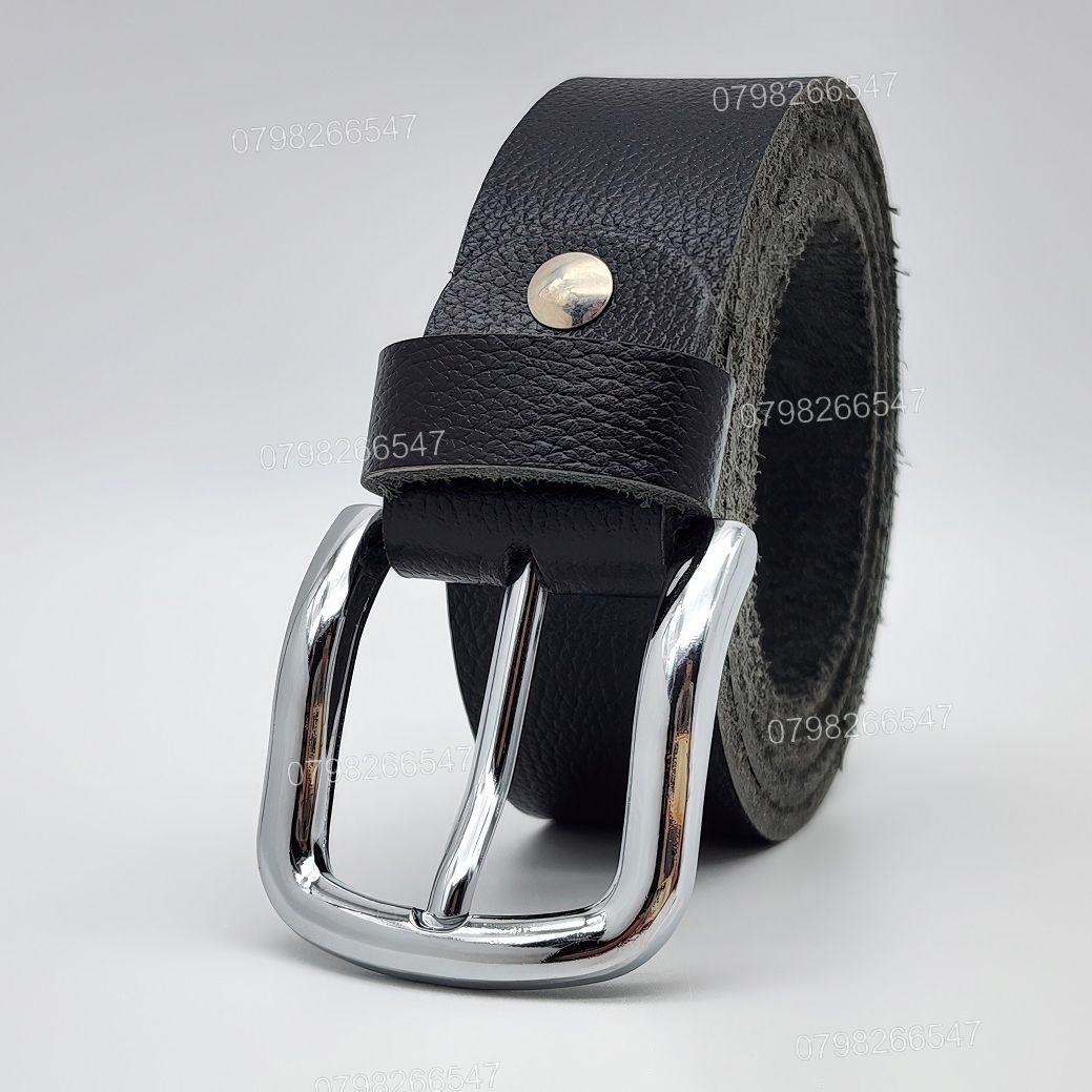 Dây nịt da bò hạt DHM-626 | Mặt khóa kim màu trắng bo tròn thời trang | Bảo hành 12 tháng - Ảnh 2