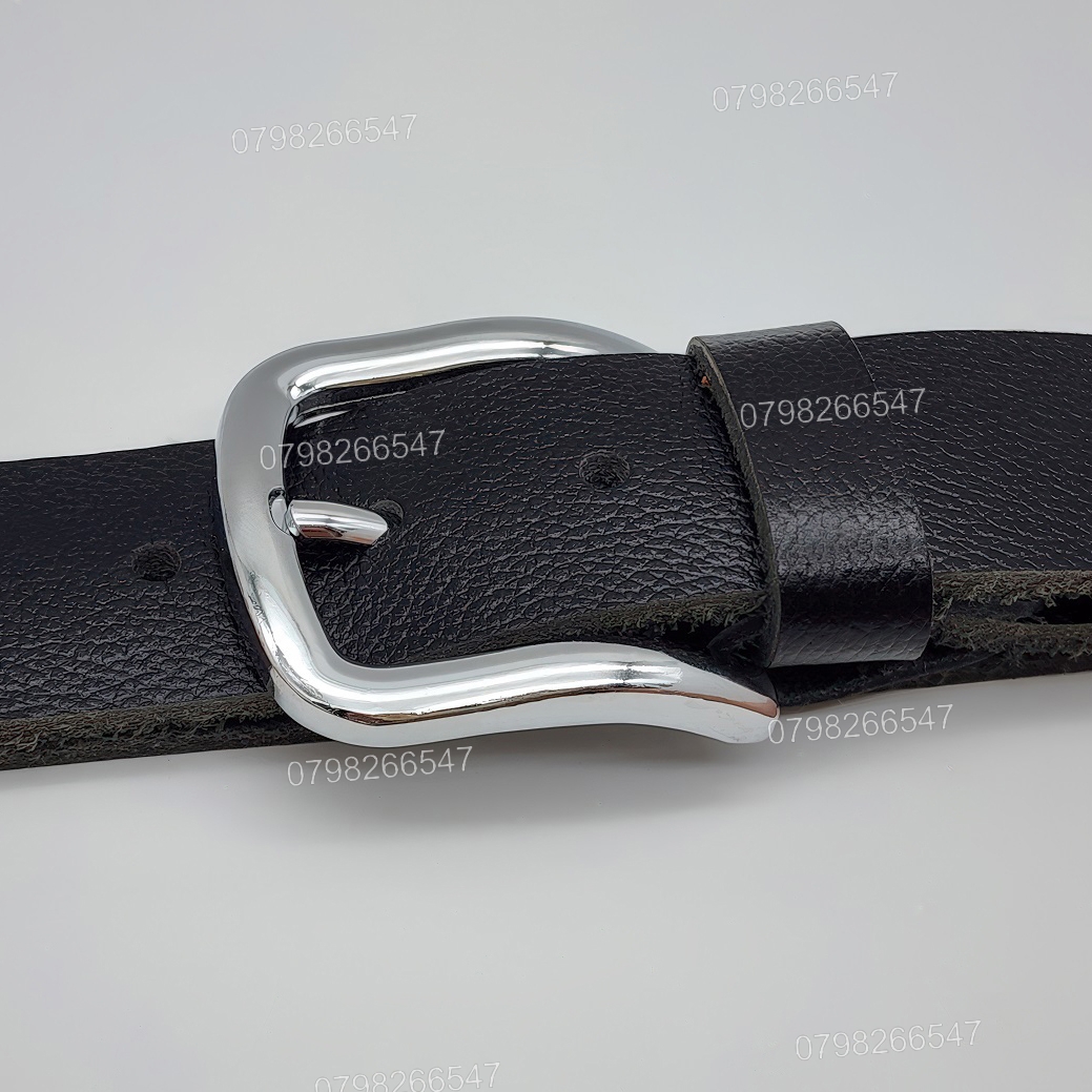 Dây nịt da bò hạt DHM-626 | Mặt khóa kim màu trắng bo tròn thời trang | Bảo hành 12 tháng - Ảnh 4