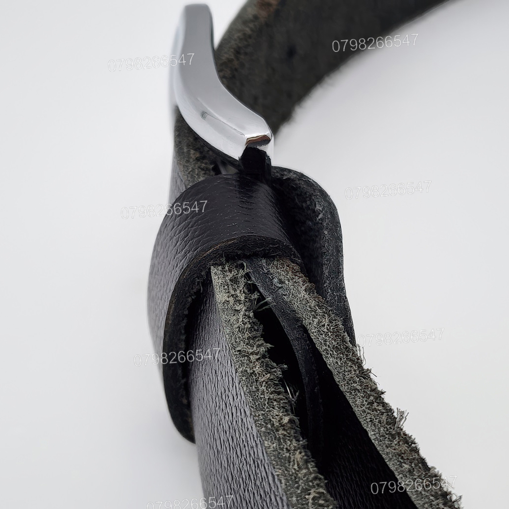 Dây nịt da bò hạt DHM-626 | Mặt khóa kim màu trắng bo tròn thời trang | Bảo hành 12 tháng - Ảnh 9