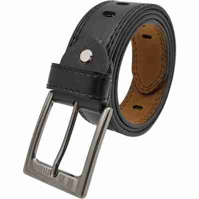 Thắt lưng da nam cao cấp DHM-183 | Khóa kim màu bạc nam tính | đục lỗ nguyên dây | Bảo hành 12 tháng