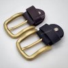 Mặt khoá dây nịt nam DKK-063 | Đầu khoá xỏ kim bảng 4F vàng đồng góc bầu thời trang | Bảo hành 12 tháng