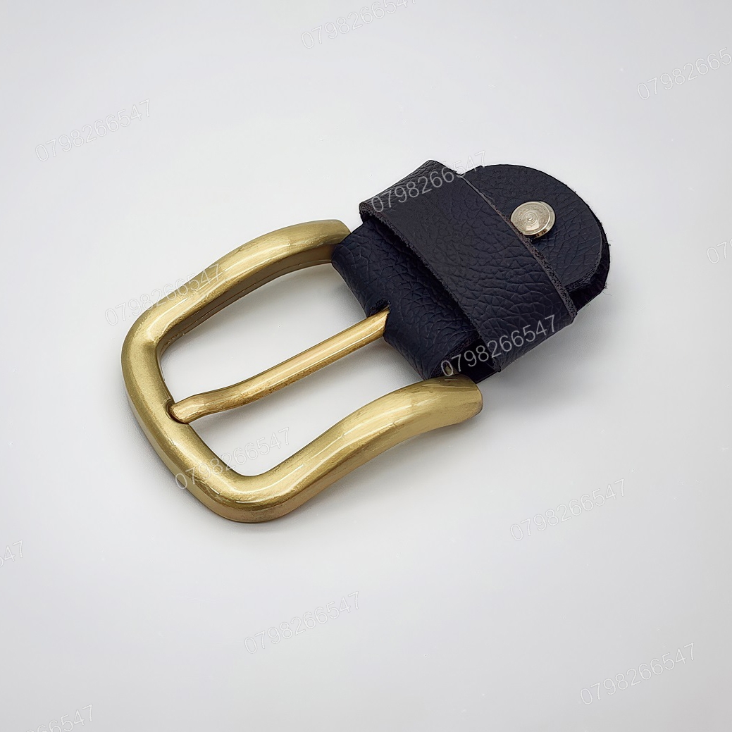 Mặt khoá dây nịt nam DKK-063 | Đầu khoá xỏ kim bảng 4F vàng đồng góc bầu thời trang | Bảo hành 12 tháng - Ảnh 2