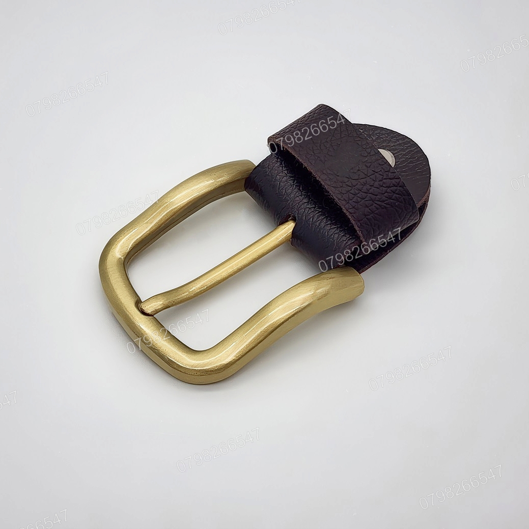 Mặt khoá dây nịt nam DKK-063 | Đầu khoá xỏ kim bảng 4F vàng đồng góc bầu thời trang | Bảo hành 12 tháng - Ảnh 3