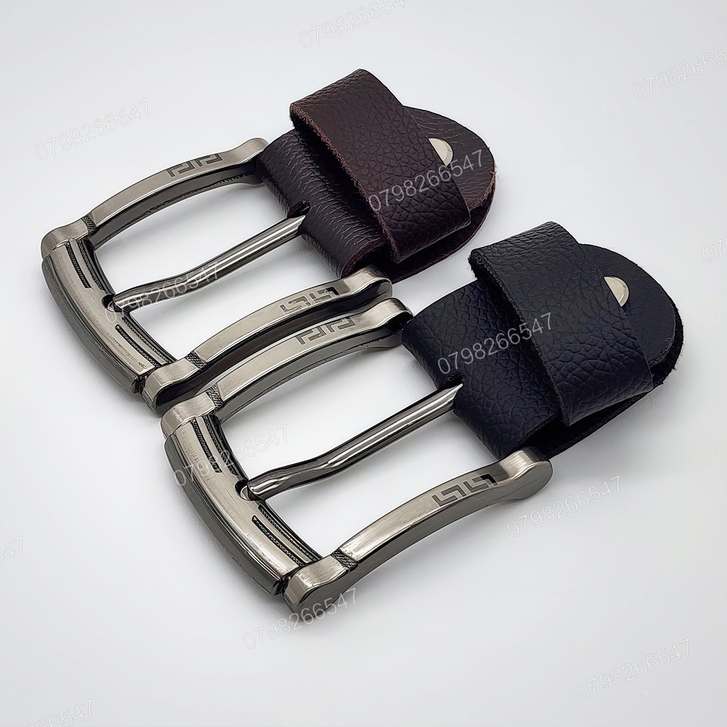 Mặt khoá thắt lưng nam DKK-071 | Đầu khoá xỏ kim màu xám bảng 4F hoạ tiết chữ L nằm đối xứng | Bảo hành 12 tháng