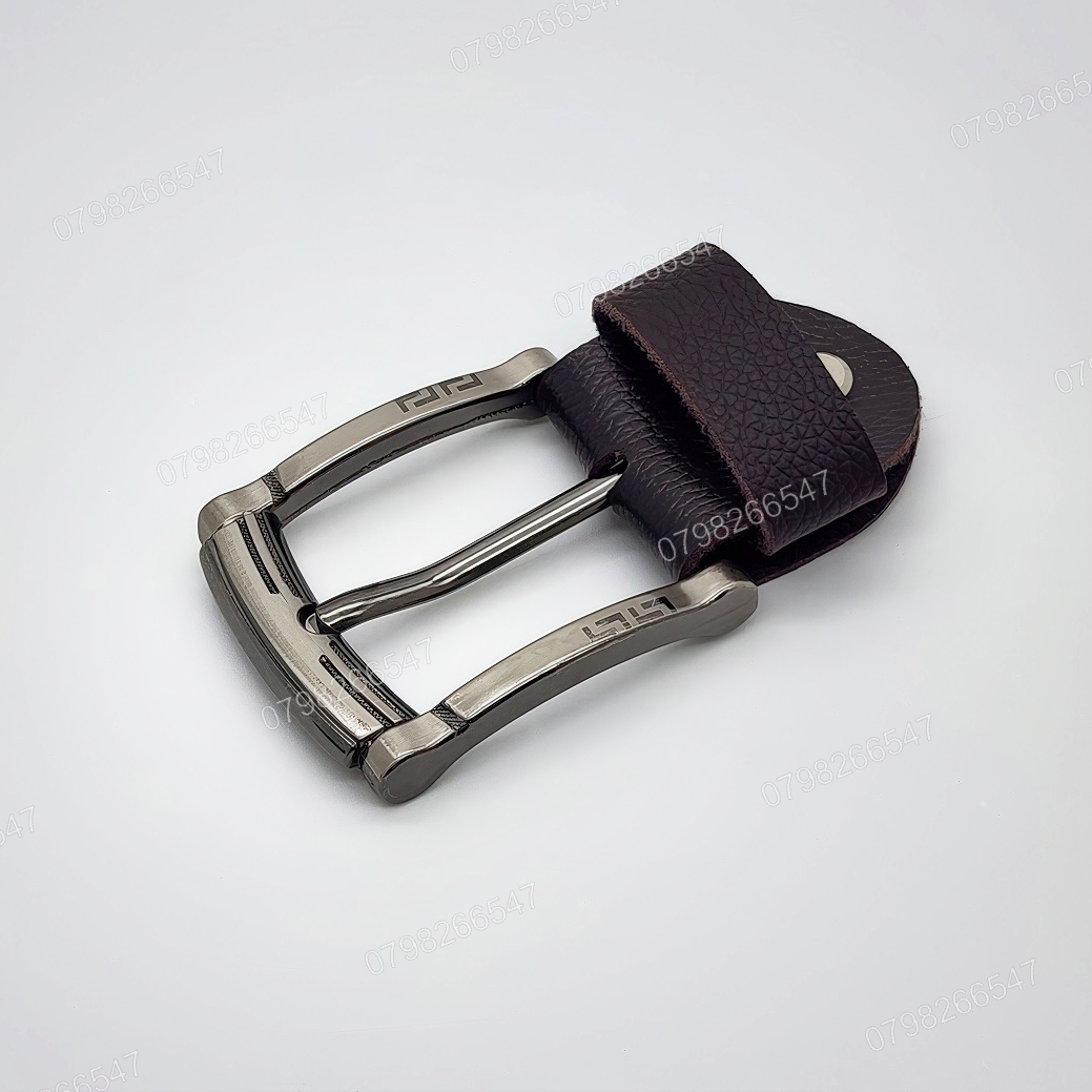 Mặt khoá thắt lưng nam DKK-071 | Đầu khoá xỏ kim màu xám bảng 4F hoạ tiết chữ L nằm đối xứng | Bảo hành 12 tháng - Ảnh 3