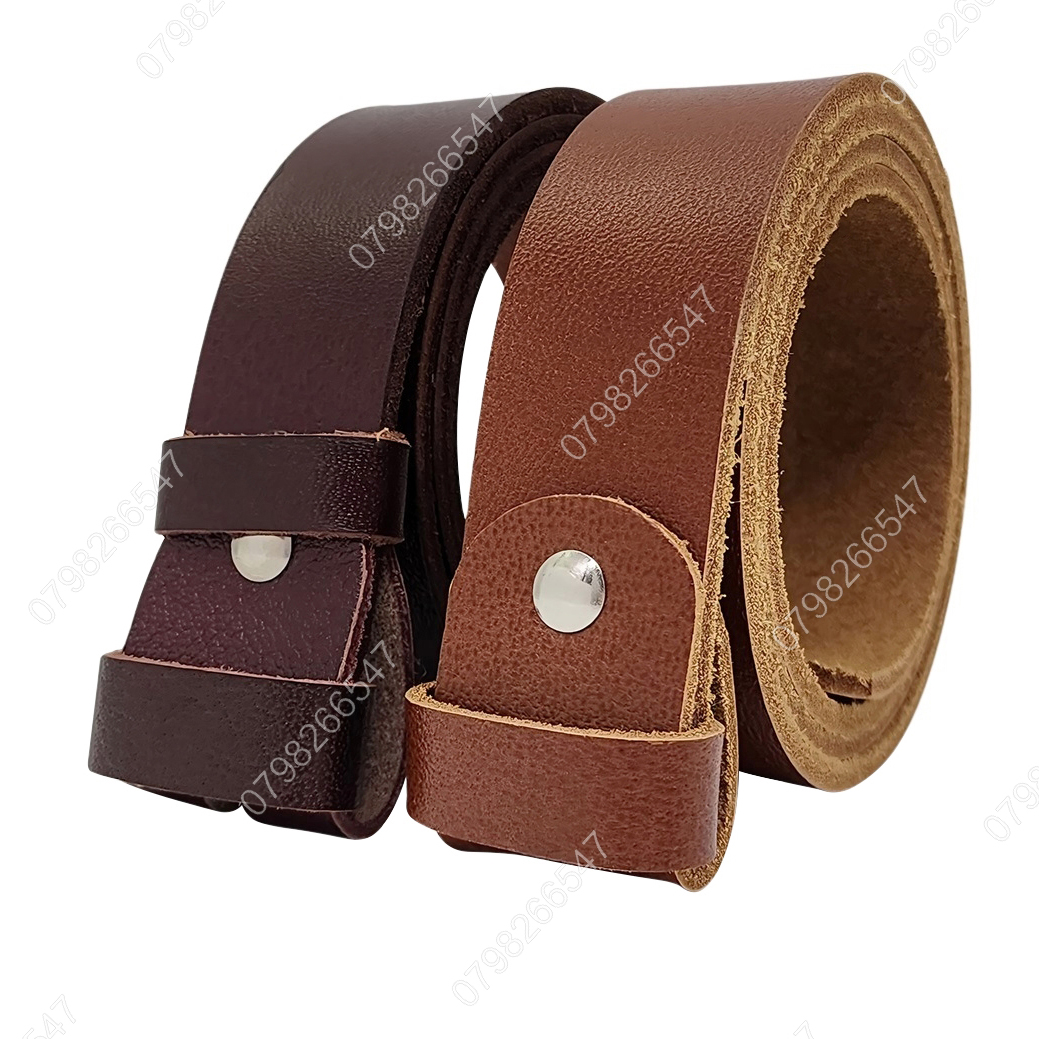 Thắt lưng không mặt DNKK-003 | Dây nịt nam da bò trơn loại tốt | Bảo hành 12 tháng