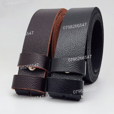 Thắt lưng nam không mặt DNKK-005 | Dây nịt da bò trơn nam tính | Bảo hành 12 tháng
