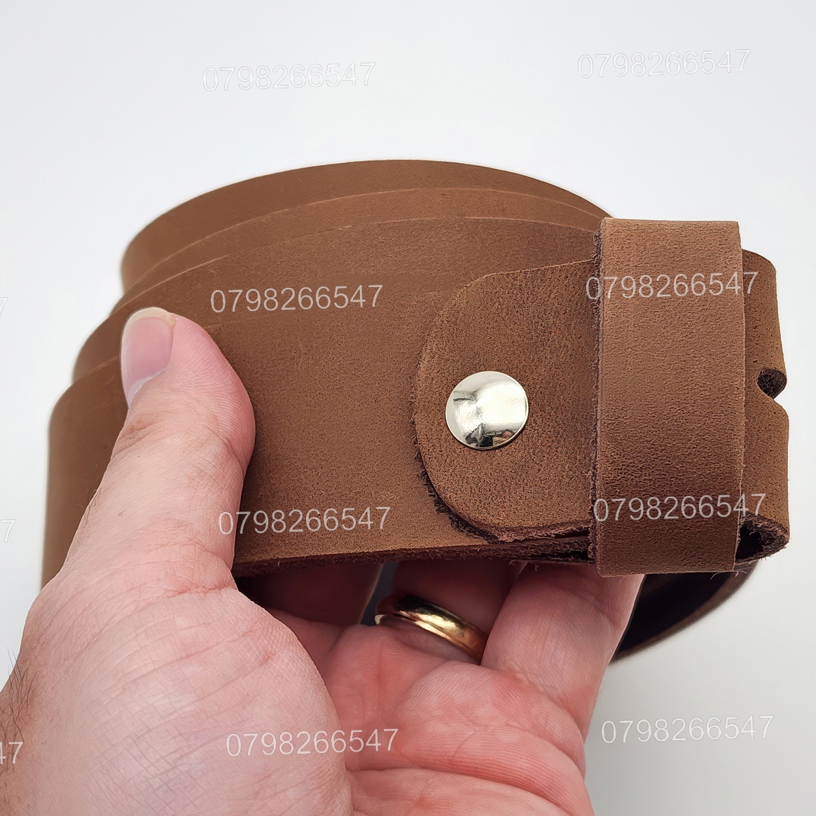 Thắt lưng nam da bò sáp DNKK-006 | Dây nịt da bò trơn thời trang | Bảo hành 12 tháng - Ảnh 5