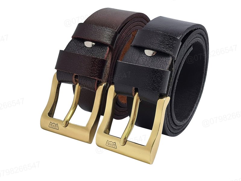 [Tặng đục lỗ] Thắt lưng nam da bò thật cao cấp DHM-342 | Đầu khoá kim đồng thau nguyên khối | Bảo hành 12 tháng