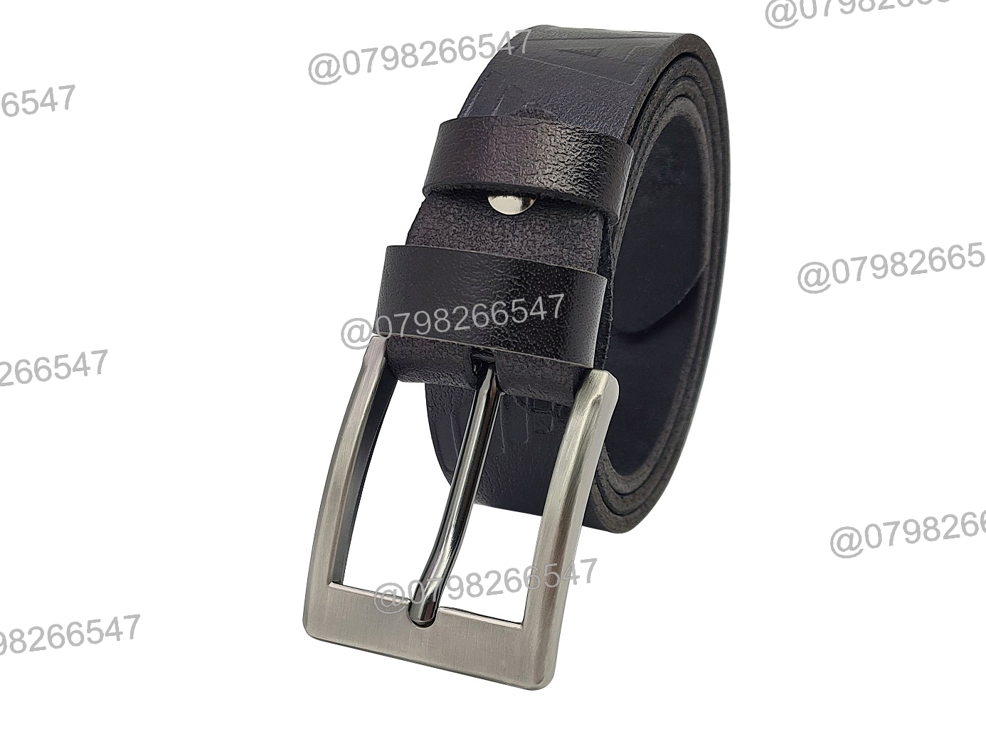 [Dài 130cm][Tặng đục lỗ] Thắt lưng nam da bò thật DHM-309 | Khoá kim chì màu xám trơn mạnh mẽ | Bảo hành 12 tháng