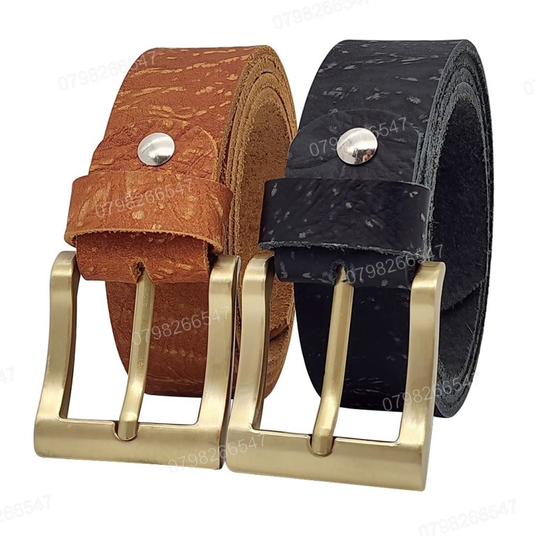 [130cm][Tặng đục lỗ] Thắt lưng nam da bò thật bản thô DHM-242 | Khoá kim nguyên khối màu đồng đẹp rẻ | Bảo hành 12 tháng