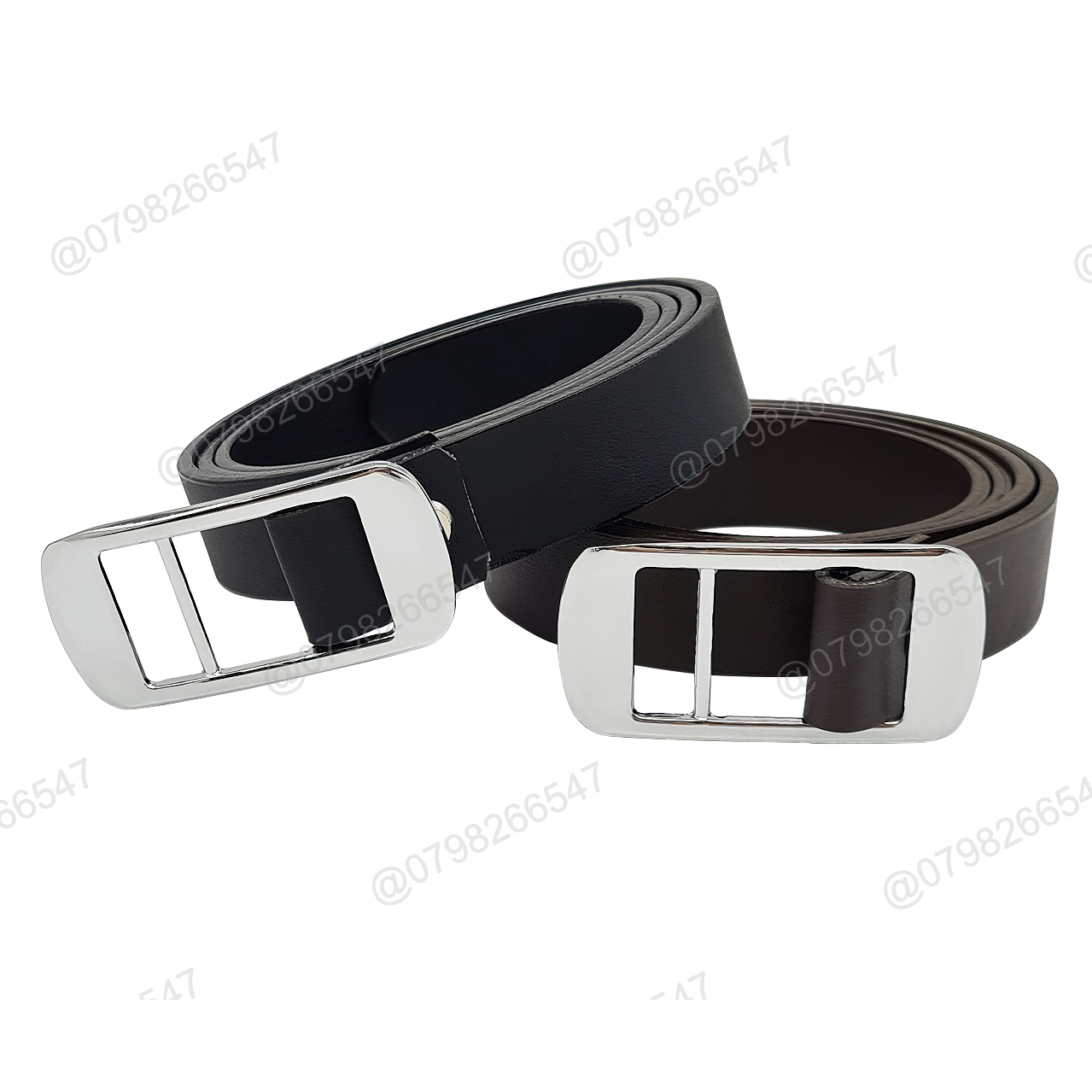 Thắt lưng trẻ em DHM-335 | Mặt khoá luồn màu trắng thời trang bản nhỏ 2.3cm | Bảo hành 12 tháng