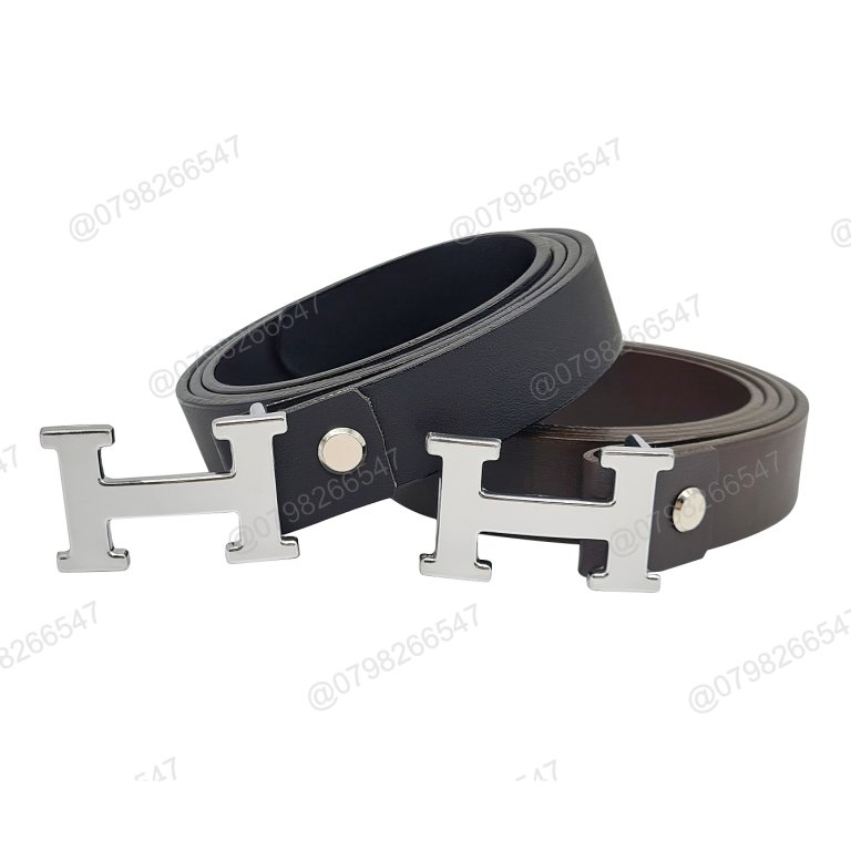 Thắt lưng cho bé trai DHM-336 | Đầu khoá búp chữ H trắng bản nhỏ 2.8cm | Bảo hành 12 tháng