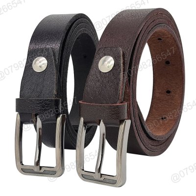 Thắt lưng học sinh da bò cho bé DHM-337 | Đầu khoá kim bản nhỏ 2.3cm | Bảo hành 12 tháng