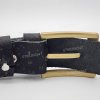 Dây nịt nam da bò thật bản thô DHM-340 | Khoá kim màu đồng vuông bản trơn nhỏ gọn | Bảo hành 12 tháng