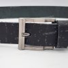 Dây nịt nam da bò thô DHM-443 | Đầu khoá kim loại chì gập khúc nguyên khối | Giao logo ngẫu nhiên | Bảo hành 12 tháng