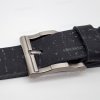 Dây nịt nam da bò thô DHM-443 | Đầu khoá kim loại chì gập khúc nguyên khối | Giao logo ngẫu nhiên | Bảo hành 12 tháng