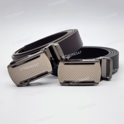 Thắt lưng bé bản 2.3cm DHM-485 | Đầu khoá con lăn thủng màu xám thanh lịch | Bảo hành 12 tháng