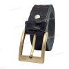 Thắt lưng nam da bò dập vân cá sấu DHM-508 | Đầu khoá kim mạ đồng kiểu vuông nam tính | Bảo hành 12 tháng