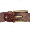 Thắt lưng nam da bò dập vân cá sấu DHM-508 | Đầu khoá kim mạ đồng kiểu vuông nam tính | Bảo hành 12 tháng