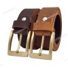 [130cm][Tặng đục] Dây nịt nam da bò sáp DHM-509 | Khoá kim kiểu vuông mạ đồng nam tính | Bảo hành 12 tháng