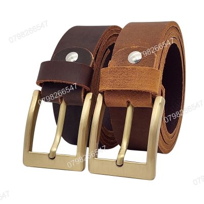 [130cm][Tặng đục] Dây nịt nam da bò sáp DHM-509 | Khoá kim kiểu vuông mạ đồng nam tính | Bảo hành 12 tháng