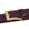 [120cm] Dây lưng da thật chấy biên DHM-512 | Đầu khoá kim màu vàng bản vuông thời trang | Bảo hành 12 tháng