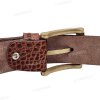 [130cm][Tặng đục] Thắt lưng da bò dập vân cá sấu DHM-514 | Khoá kim mạ đồng thời trang | Bảo hành 12 tháng