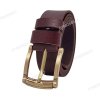 [130cm] Dây lưng da thật nguyên tấm DHM-515 | Đầu khoá kim mạ đồng kiểu tròn thời trang | Bảo hành 12 tháng