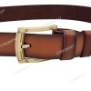 [120cm][Tặng đục] Dây nịt nam da bò chấy biên DHM-516 | Khoá kim mạ đồng kiểu bo tròn thời trang | Bảo hành 12 tháng