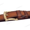 [120cm][Tặng đục] Dây nịt nam da bò chấy biên DHM-516 | Khoá kim mạ đồng kiểu bo tròn thời trang | Bảo hành 12 tháng