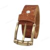 [130cm][Tặng đục] Thắt lưng nam da bò thô DHM-524 | Đầu khoá hợp kim mạ đồng nam tính | Bảo hành 12 tháng