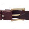 [130cm][Tặng đục] Dây lưng nam da bò thật nguyên tấm DHM-525 | Mặt khoá đầu kim vàng đồng nam tính | Bảo hành 12 tháng