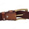 [120cm][Tặng đục] Dây nịt nam da bò cháy biên DHM-526 | Mặt khoá kim mạ vàng đồng thời trang | Bảo hành 12 tháng