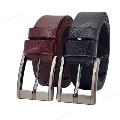 [130cm] Dây nịt da thật nguyên tấm DHM-528 | Đầu khoá kim kiểu vuông khắc laze thời trang | Bảo hành 12 tháng