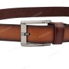 [120cm][Tặng đục] Thắt lưng nam da bò chấy biên DHM-529 | Mặt khoá kim vuông khắc laze thời trang | Bảo hành 12 tháng