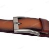 [120cm][Tặng đục] Thắt lưng nam da bò chấy biên DHM-529 | Mặt khoá kim vuông khắc laze thời trang | Bảo hành 12 tháng