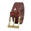 [130cm][Tặng đục] Thắt lưng da bò nam dập vân cá sấu DHM-532 | Khoá kim vuông mạ đồng thời trang | Bảo hành 12 tháng