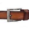 [120cm][Tặng đục] Dây lưng da bò chấy biên DHM-538 | Đầu khoá kim 3 khúc thời trang | Bảo hành 12 tháng